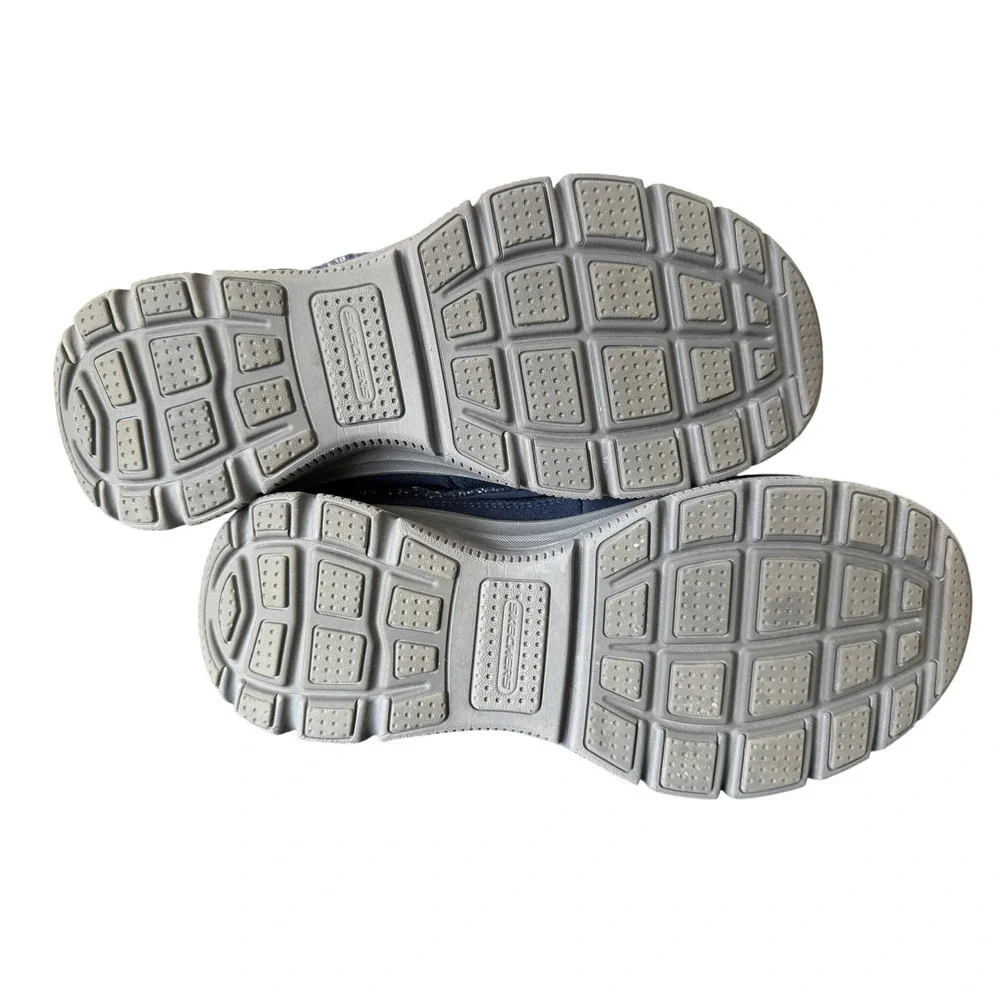 Clarks Cloudsteppers Womens Navy Knit Collar Faux Fur Clog Mules 168054 Size 8.5 - Picture 8 of 8